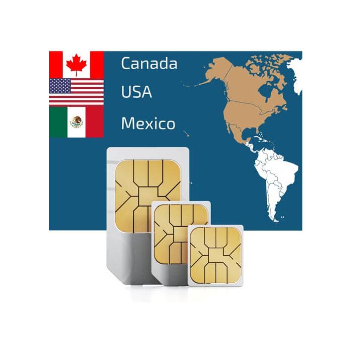 Carte SIM prépayée de voyage en Amérique du Nord – travSIM