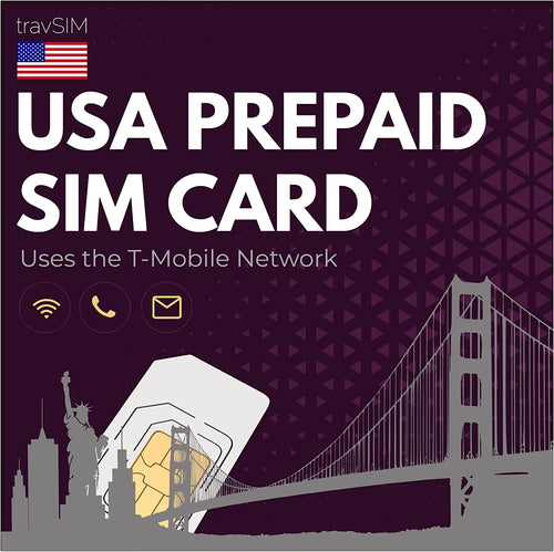 USA prepaid travel SIM card  (Data, Calls & SMS plans)