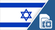 Israel SIM card – Travel connectivity for Israel. Image featuring the Israel flag and a SIM card icon.