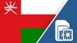 Oman SIM Card – Travel connectivity for Oman. Image featuring the Oman flag and a SIM card icon.