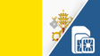 Vatican City SIM Card – Travel connectivity for Vatican City. Image featuring the Vatican City flag and a SIM card icon.