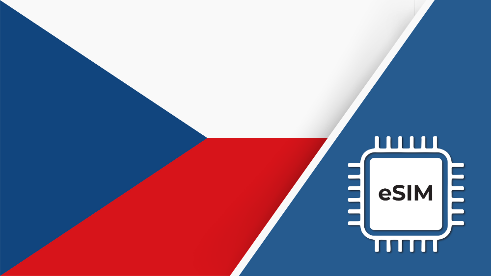 czechrepublic eSIM – Travel connectivity for the czechrepublic. Image featuring the czechrepublican flag and an eSIM icon.